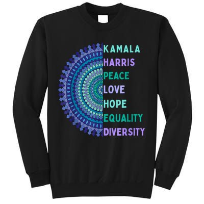 Kamala Harris 2024. Peace Love Hope Equality Diversity Sweatshirt
