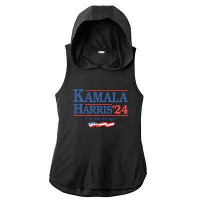 Kamala Harris 2024 For The People Slogan Graphic Ladies PosiCharge Tri-Blend Wicking Draft Hoodie Tank