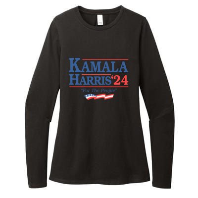 Kamala Harris 2024 For The People Slogan Graphic Womens CVC Long Sleeve Shirt