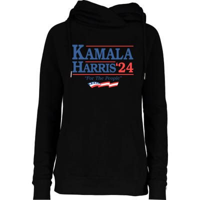 Kamala Harris 2024 For The People Slogan Graphic Womens Funnel Neck Pullover Hood