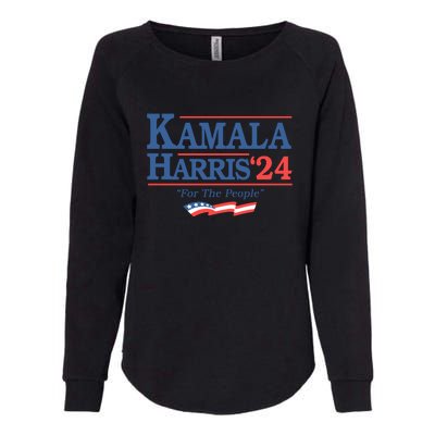 Kamala Harris 2024 For The People Slogan Graphic Womens California Wash Sweatshirt