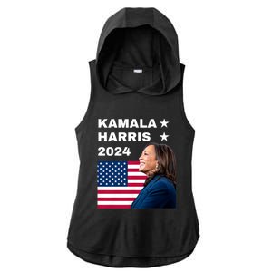 Kamala Harris 2024 Kamala For President Ladies PosiCharge Tri-Blend Wicking Draft Hoodie Tank