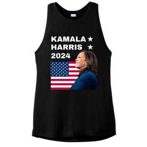 Kamala Harris 2024 Kamala For President Ladies PosiCharge Tri-Blend Wicking Tank