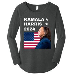 Kamala Harris 2024 Kamala For President Women's Perfect Tri Tunic Long Sleeve Shirt