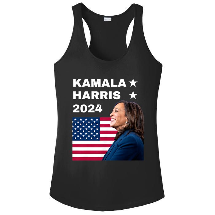 Kamala Harris 2024 Kamala For President Ladies PosiCharge Competitor Racerback Tank