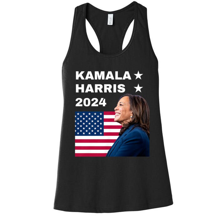 Kamala Harris 2024 Kamala For President Women's Racerback Tank