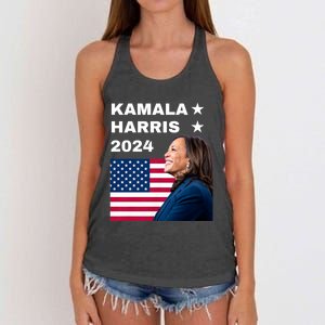 Kamala Harris 2024 Kamala For President Women's Knotted Racerback Tank