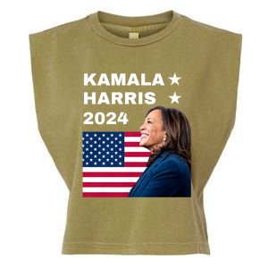 Kamala Harris 2024 Kamala For President Garment-Dyed Women's Muscle Tee