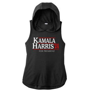 Kamala Harris 2024 For President Election Political Ladies PosiCharge Tri-Blend Wicking Draft Hoodie Tank