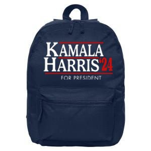 Kamala Harris 2024 For President Election Political 16 in Basic Backpack