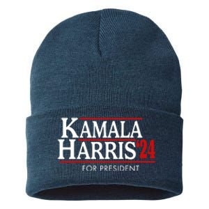 Kamala Harris 2024 For President Election Political Sustainable Knit Beanie