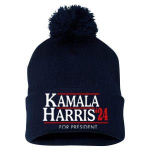 Kamala Harris 2024 For President Election Political Pom Pom 12in Knit Beanie