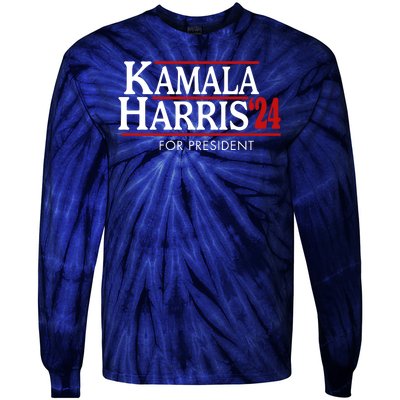 Kamala Harris 2024 For President Election Political Tie-Dye Long Sleeve Shirt