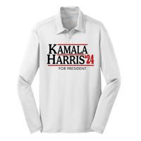 Kamala Harris 2024 For President Election Political Silk Touch Performance Long Sleeve Polo