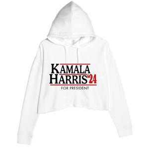 Kamala Harris 2024 For President Election Political Crop Fleece Hoodie