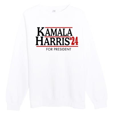 Kamala Harris 2024 For President Election Political Premium Crewneck Sweatshirt