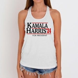 Kamala Harris 2024 For President Election Political Women's Knotted Racerback Tank