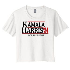 Kamala Harris 2024 For President Election Political Women's Crop Top Tee