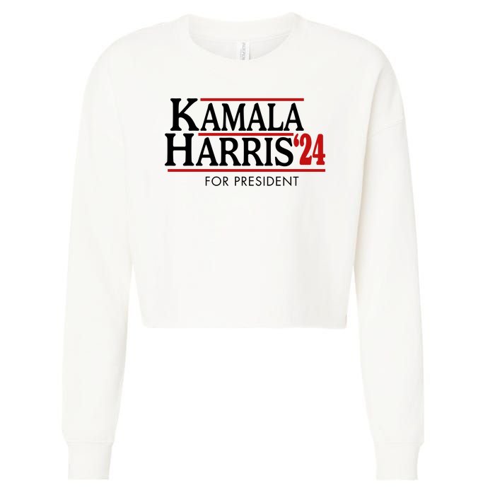 Kamala Harris 2024 For President Election Political Cropped Pullover Crew