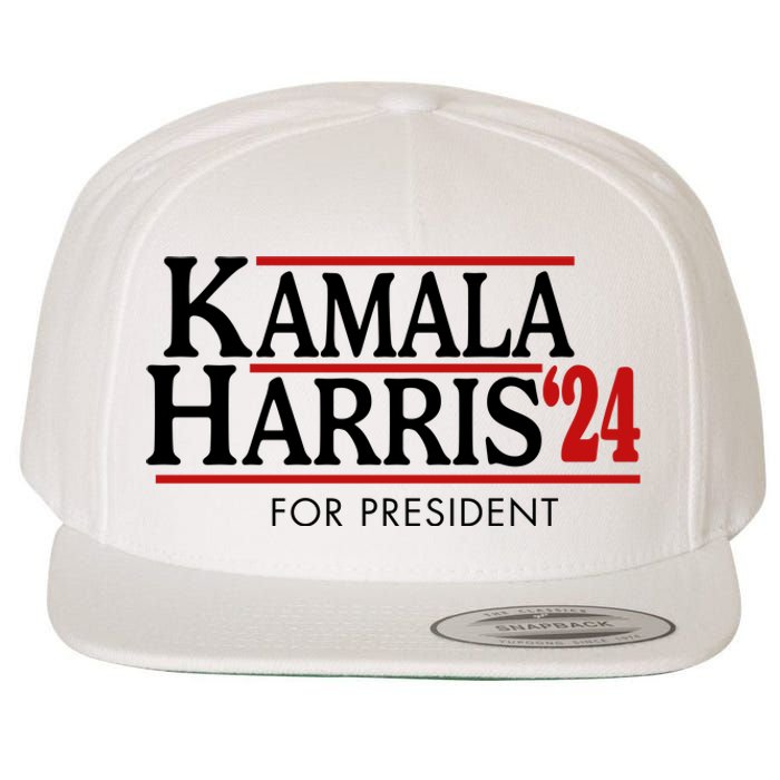 Kamala Harris 2024 For President Election Political Wool Snapback Cap