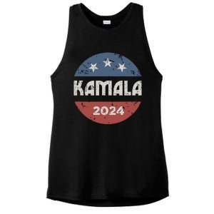 Kamala Harris 2024 For President Campaign Ladies PosiCharge Tri-Blend Wicking Tank