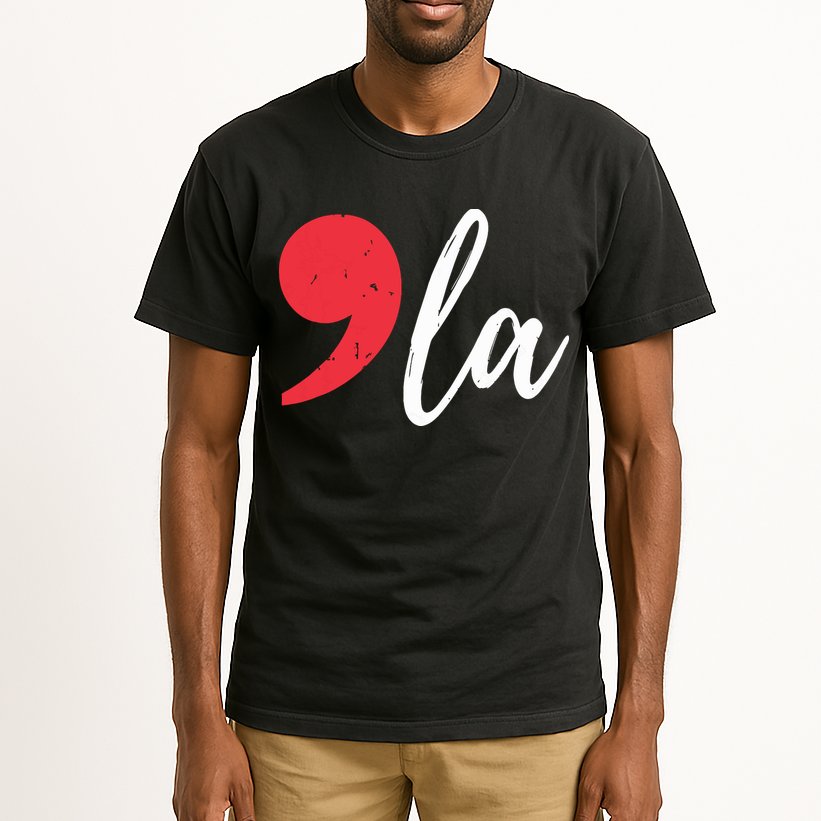 Kamala Harris 2024 President Comma La Funny Tall T-Shirt