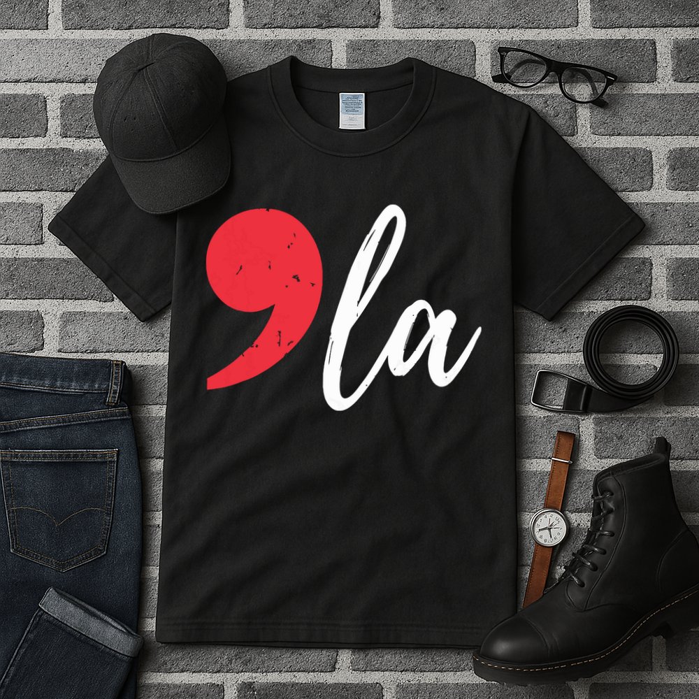 Kamala Harris 2024 President Comma La Funny Tall T-Shirt