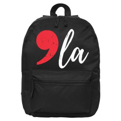 Kamala Harris 2024 President Comma La Funny 16 in Basic Backpack