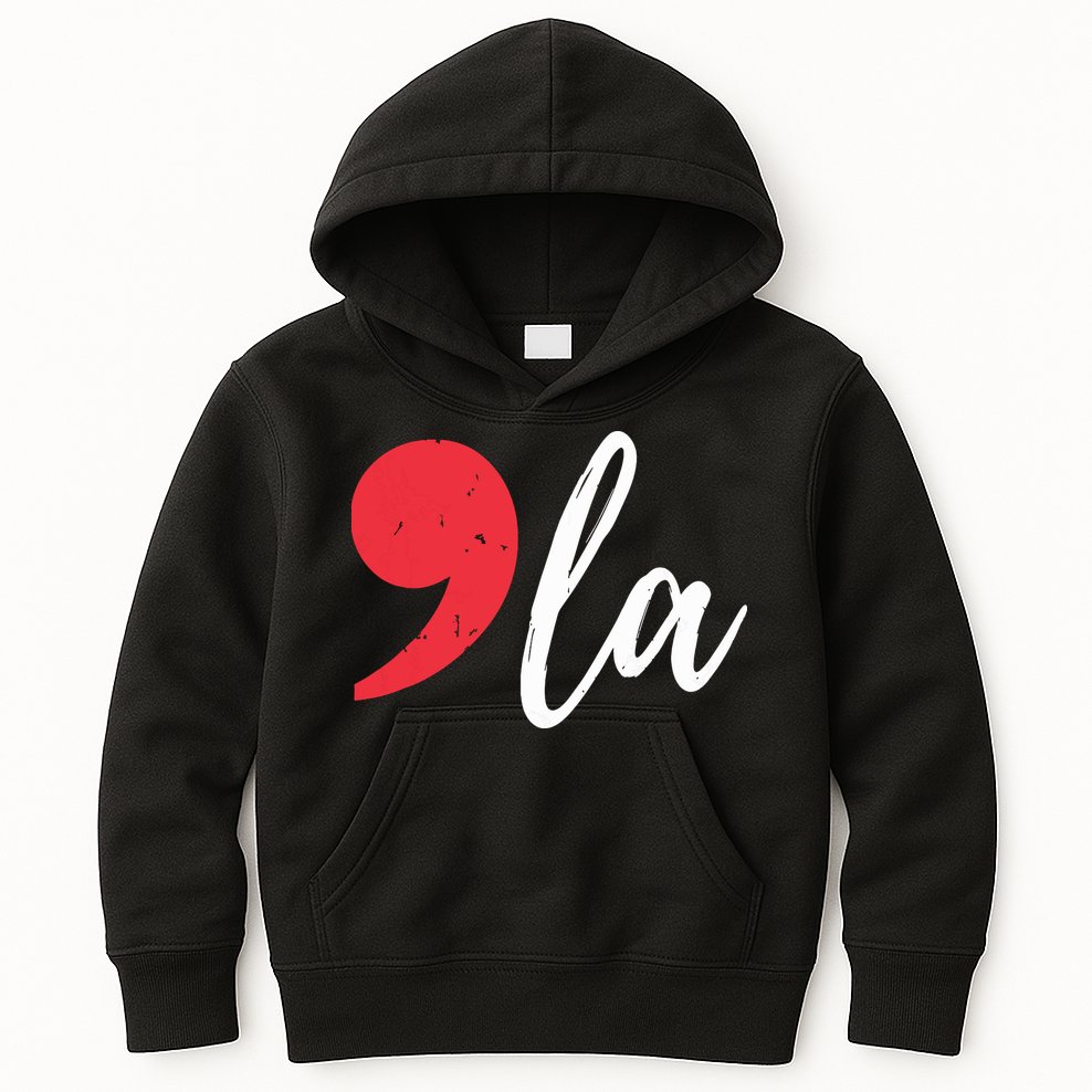 Kamala Harris 2024 President Comma La Funny Kids Hoodie