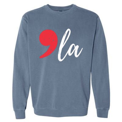 Kamala Harris 2024 President Comma La Funny Garment-Dyed Sweatshirt