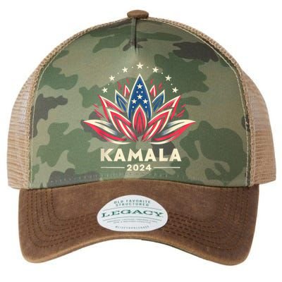 Kamala Harris 2024 Presidential Campaign American Lotus Legacy Tie Dye Trucker Hat