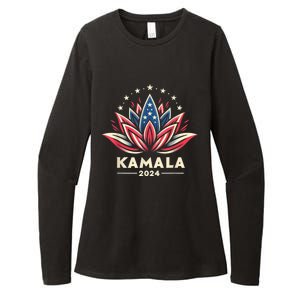 Kamala Harris 2024 Presidential Campaign American Lotus Womens CVC Long Sleeve Shirt