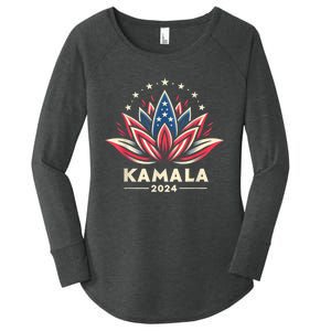 Kamala Harris 2024 Presidential Campaign American Lotus Women's Perfect Tri Tunic Long Sleeve Shirt