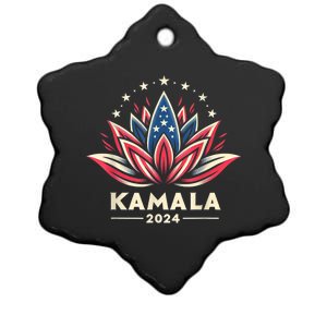 Kamala Harris 2024 Presidential Campaign American Lotus Ceramic Star Ornament