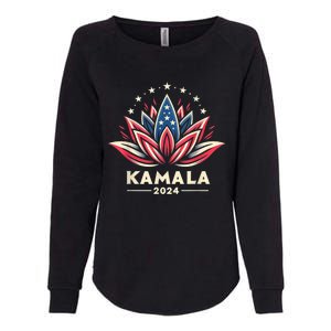 Kamala Harris 2024 Presidential Campaign American Lotus Womens California Wash Sweatshirt