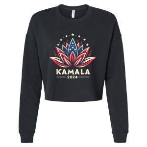 Kamala Harris 2024 Presidential Campaign American Lotus Cropped Pullover Crew