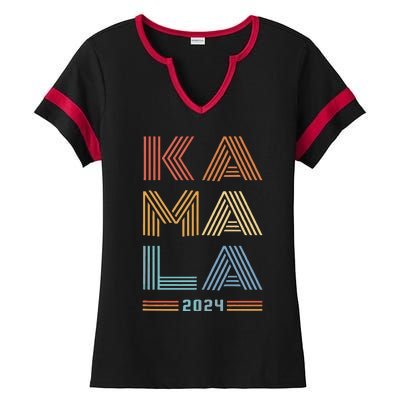 Kamala Harris 2024 Presidential Election Ladies Halftime Notch Neck Tee