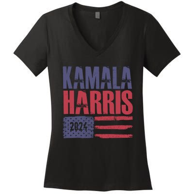 Kamala Harris 2024 Support Graphic Women's V-Neck T-Shirt