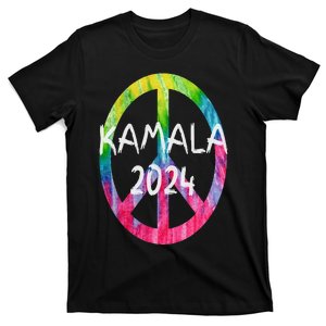 Kamala Harris 2024 Tie Dye Peace Sign Kamala Election T-Shirt