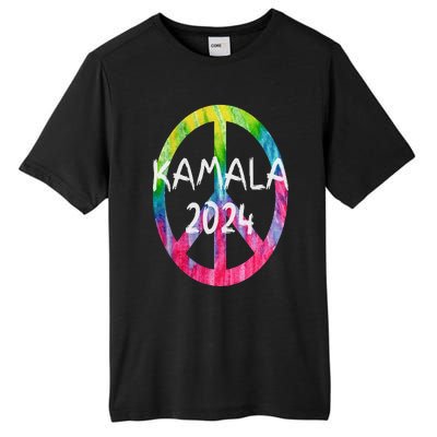 Kamala Harris 2024 Tie Dye Peace Sign Kamala Election Tall Fusion ChromaSoft Performance T-Shirt