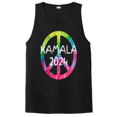 Kamala Harris 2024 Tie Dye Peace Sign Kamala Election PosiCharge Competitor Tank