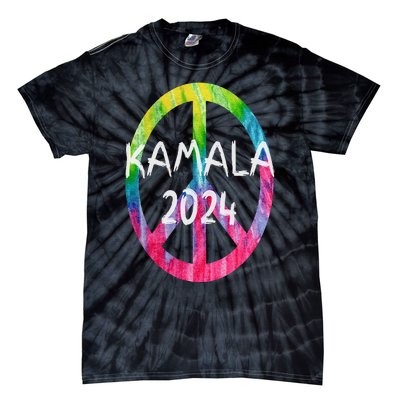 Kamala Harris 2024 Tie Dye Peace Sign Kamala Election Tie-Dye T-Shirt