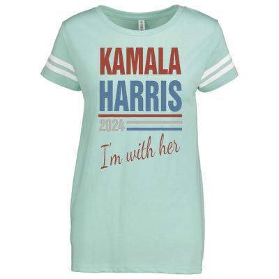 Kamala Harris 2024 Support IM With Her Kamala 2024 Enza Ladies Jersey Football T-Shirt