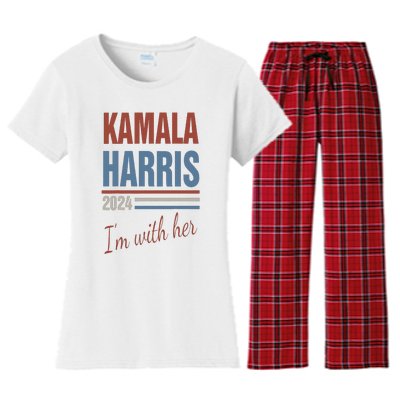 Kamala Harris 2024 Support IM With Her Kamala 2024 Women's Flannel Pajama Set