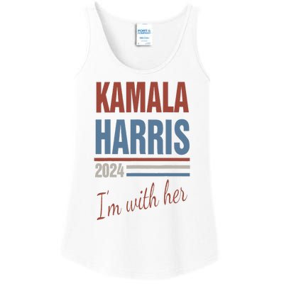 Kamala Harris 2024 Support IM With Her Kamala 2024 Ladies Essential Tank