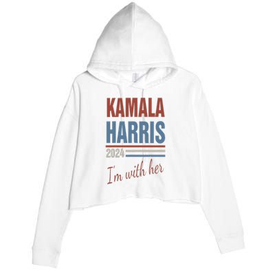 Kamala Harris 2024 Support IM With Her Kamala 2024 Crop Fleece Hoodie