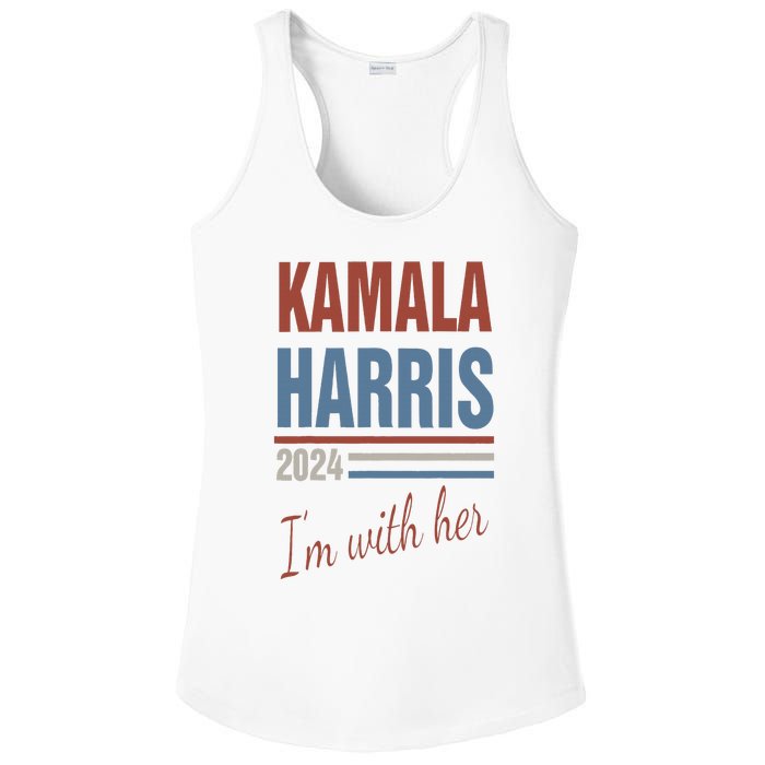 Kamala Harris 2024 Support IM With Her Kamala 2024 Ladies PosiCharge Competitor Racerback Tank