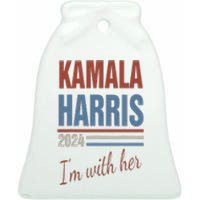 Kamala Harris 2024 Support IM With Her Kamala 2024 Ceramic Bell Ornament