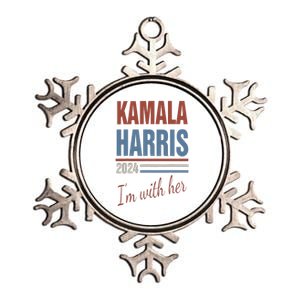 Kamala Harris 2024 Support IM With Her Kamala 2024 Metallic Star Ornament