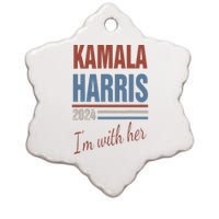 Kamala Harris 2024 Support IM With Her Kamala 2024 Ceramic Star Ornament